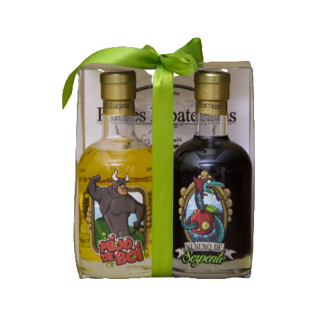 Caixa Licor Mijo de Boi 20cl  Licor Veneno de Serpente 20cl