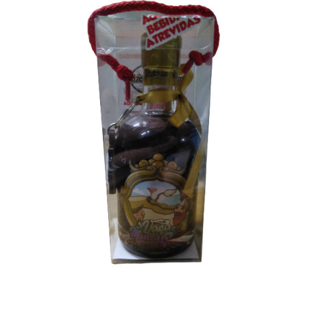 Caixa 1 garrafa licor vaca mansa 20cl  1 porta chaves